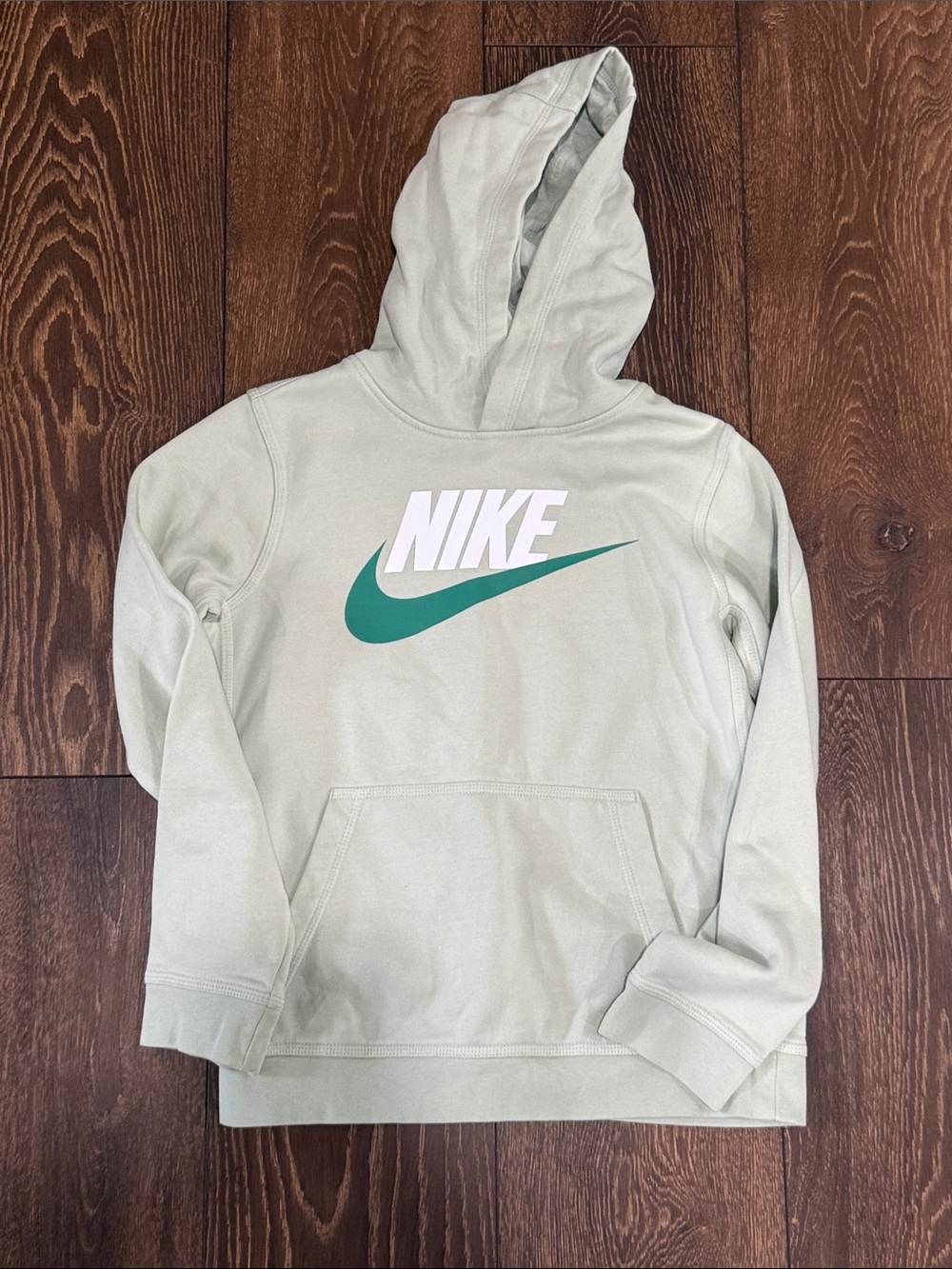 Youth Large Nike Mint Green Hoodie with Teal Swoosh